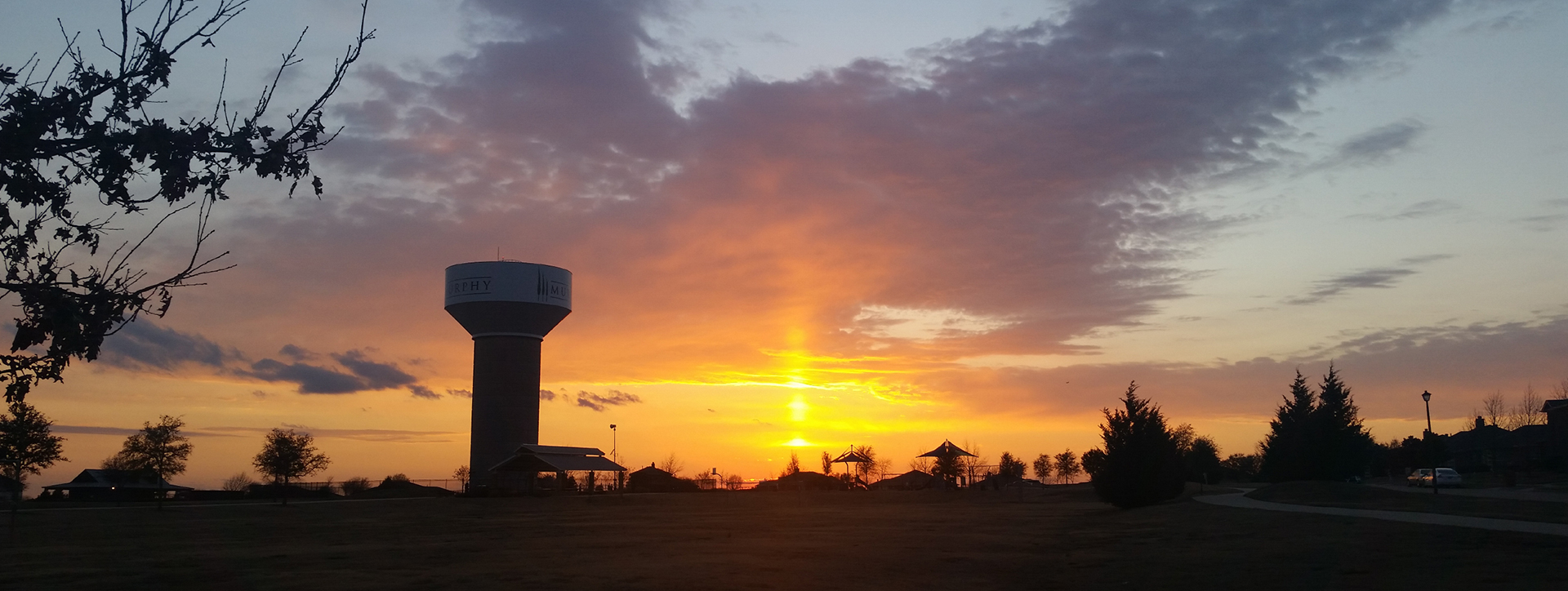 Sunset with Murphy water tower